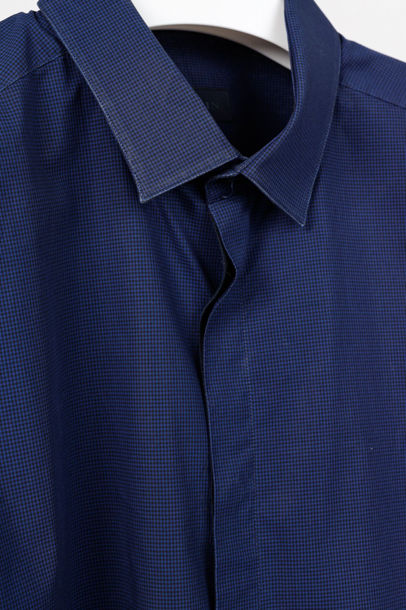 Lanvin Lanvin Blue Check Cotton Poplin Button-Up Shirt Size US XXL / EU 58 / 5 - 7 Thumbnail