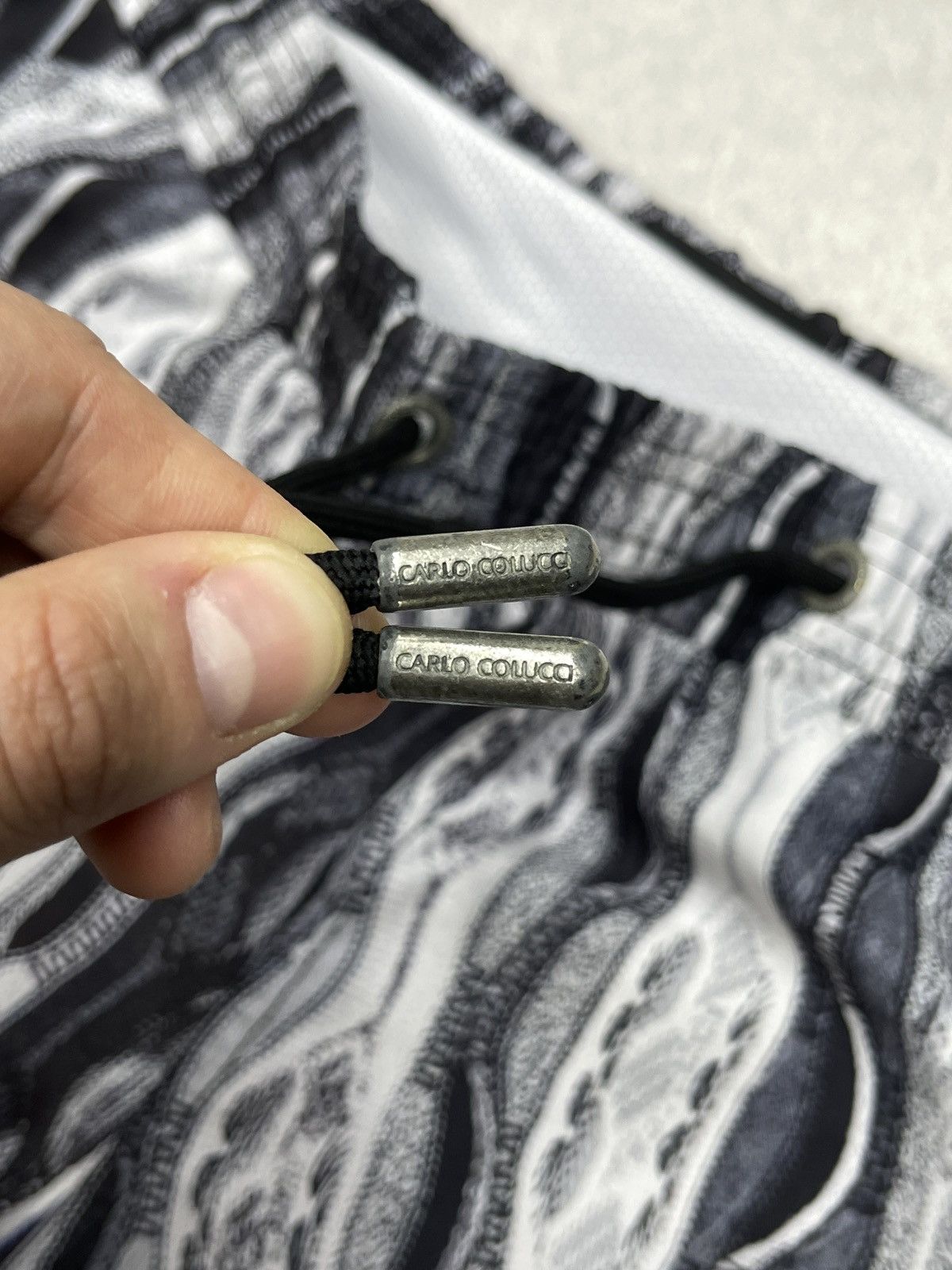 Carlo Colucci CARLO COLUCCI COOGI Style Pattern Swim Shorts Black/Gray Size US 36 / EU 52 - 8 Thumbnail