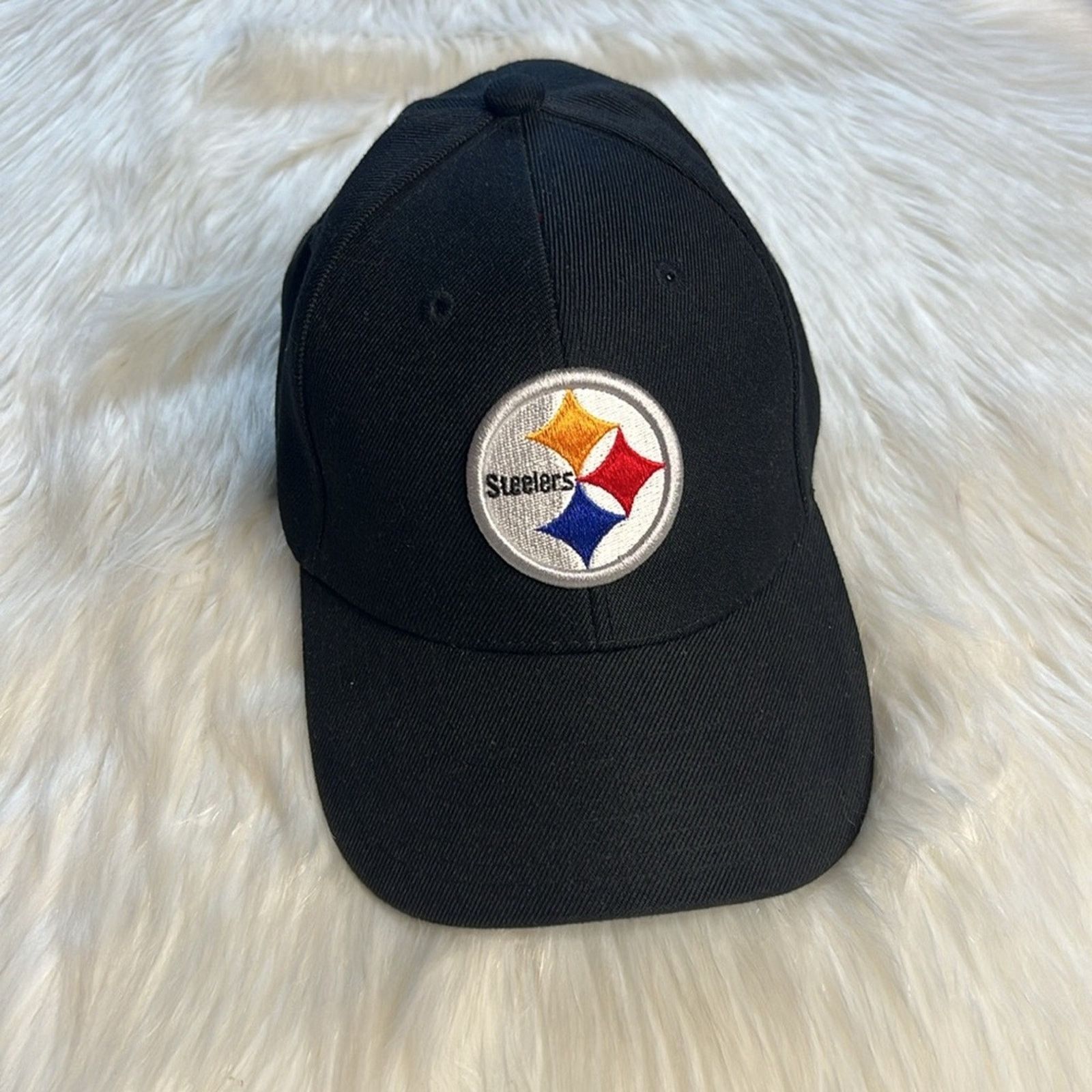 NFL Pittsburgh Steelers Black Logo Hat Size ONE SIZE - 1 Thumbnail