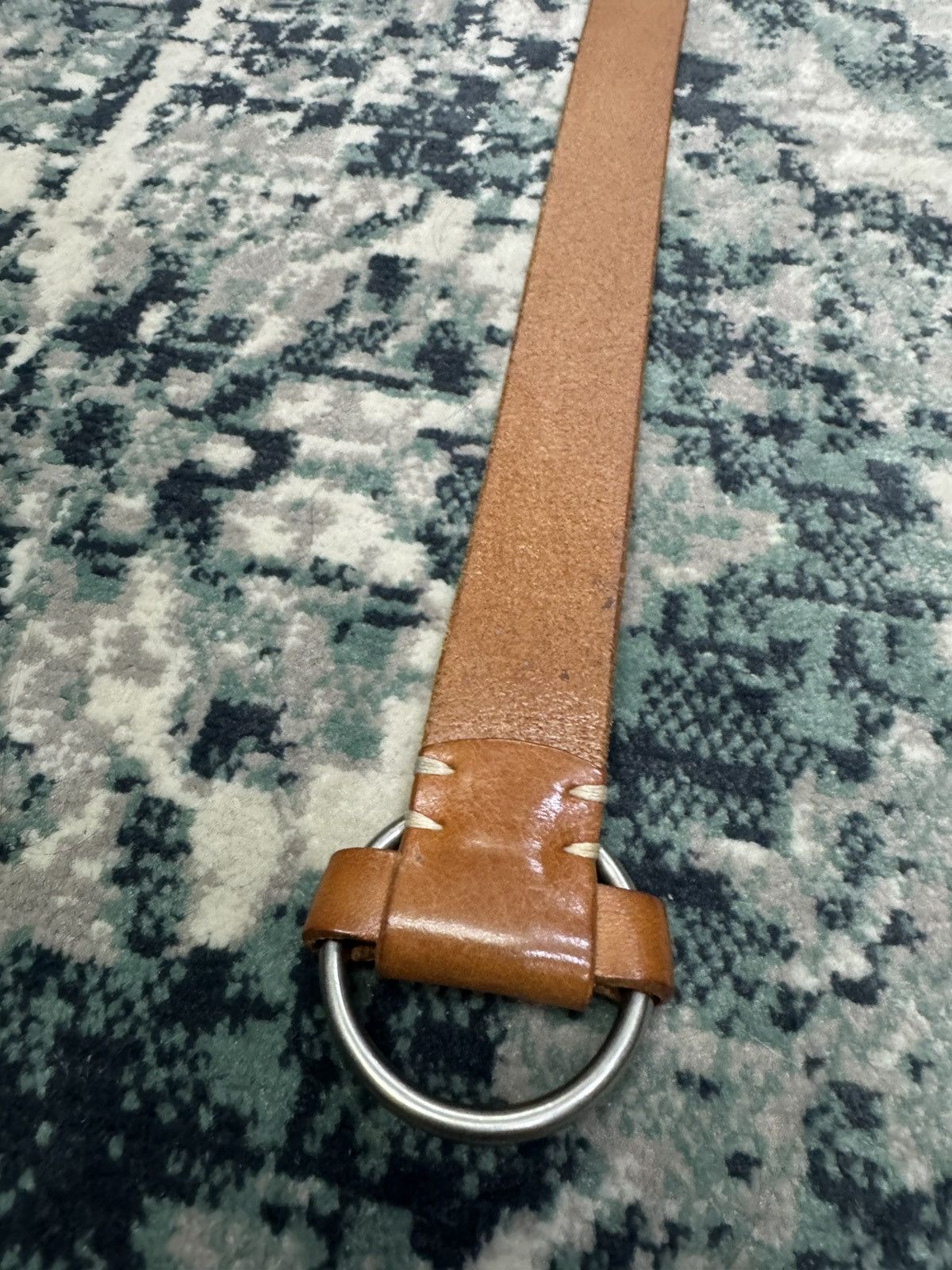 Genuine Leather FULL SOLID LEATHER ADJUSTABLE BELT MAXIMUM 40" Size 40 - 4 Thumbnail