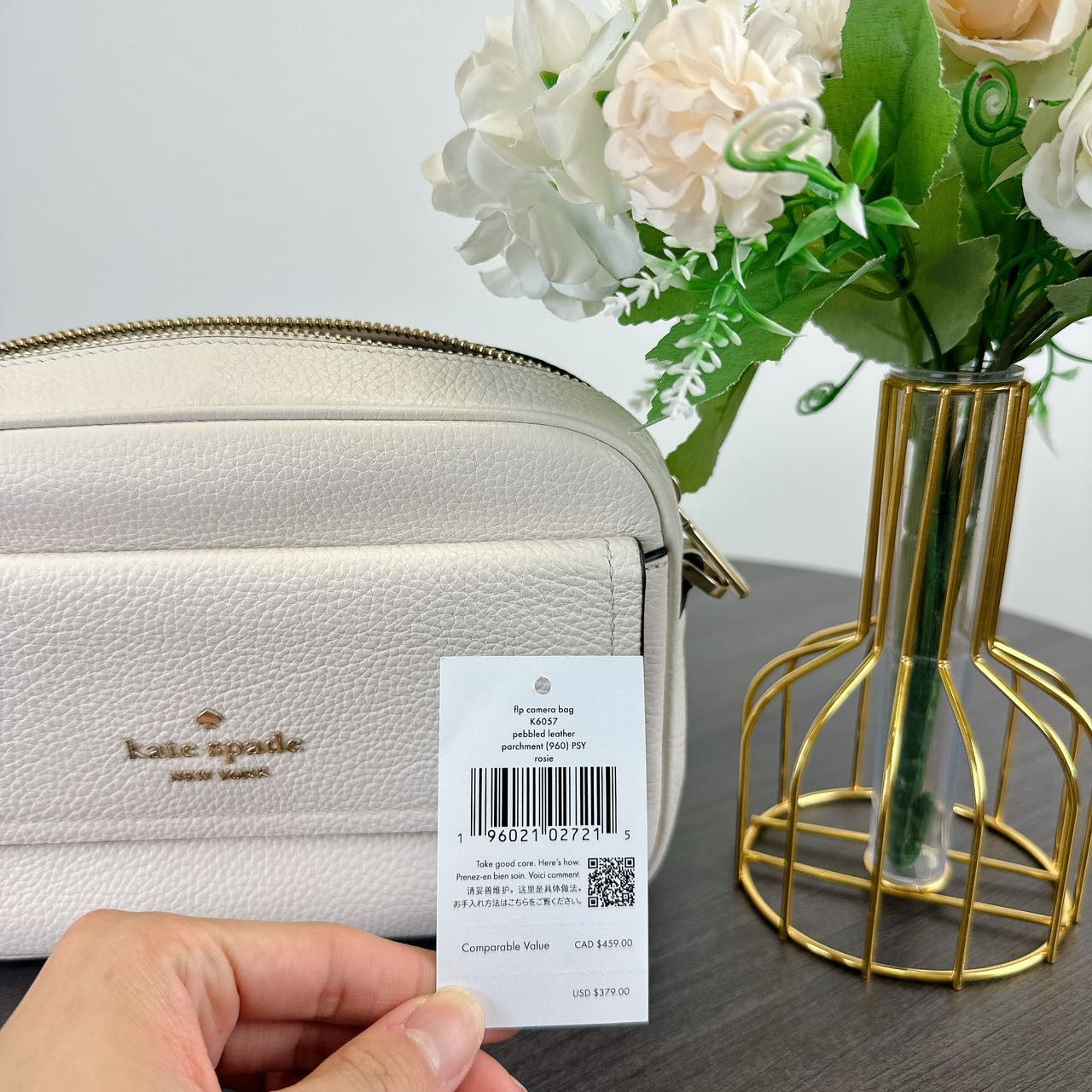 Kate Spade Kate Spade K6057 Rosie Pebbled Leather Camera Bag Parchment Size ONE SIZE - 7 Thumbnail