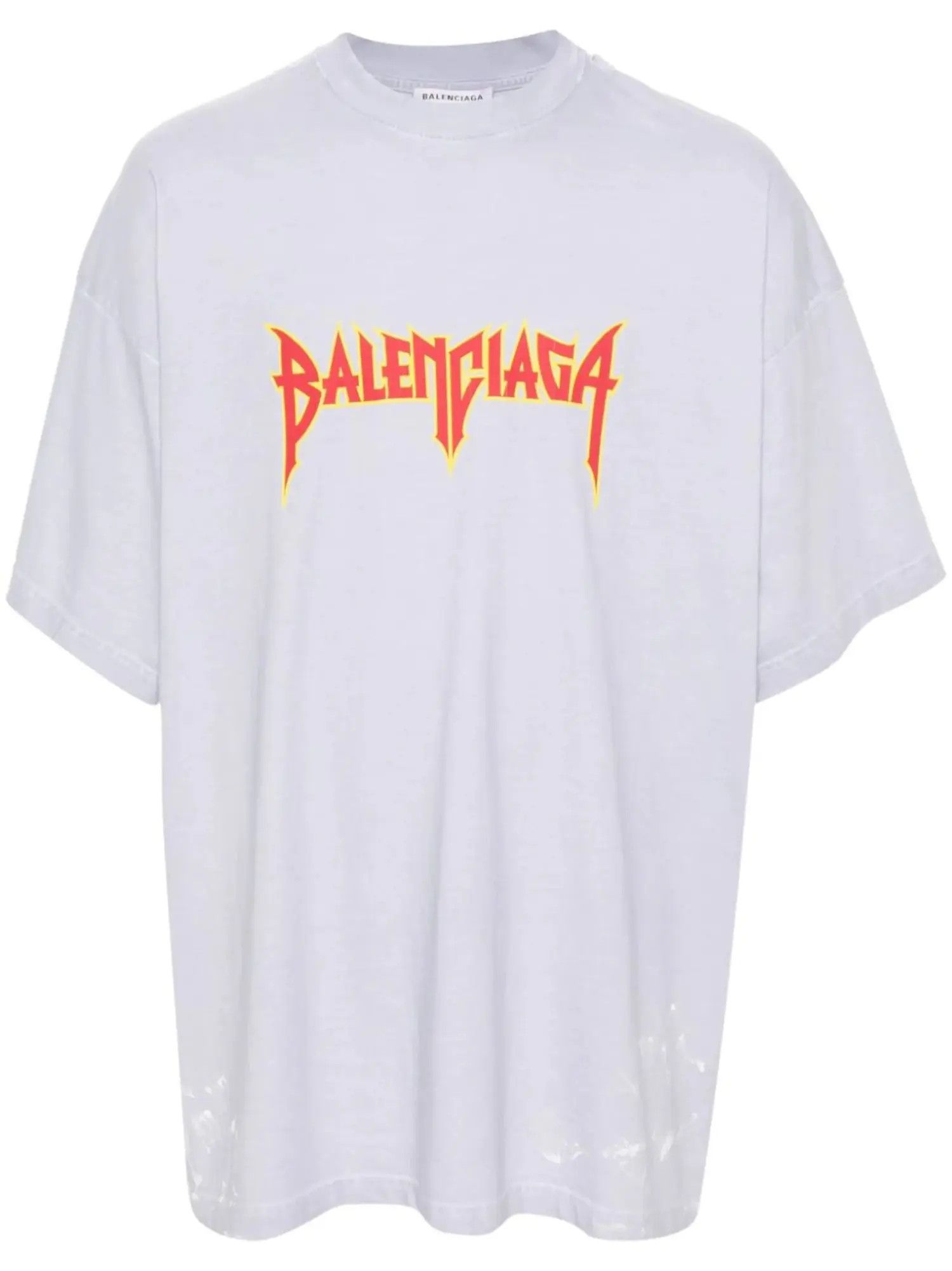 Balenciaga o1s1wg110824 Metal Oversized T-Shirt in Light Grey Size US S / EU 44-46 / 1 - 1 Thumbnail