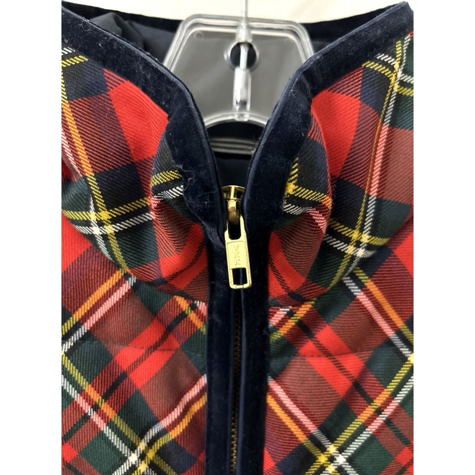 J.Crew VINTAGE J Crew Mountain Puffer Vest Womens Small Red Tartan Plaid Wool Blend H2712 Size S / US 4 / IT 40 - 6 Thumbnail