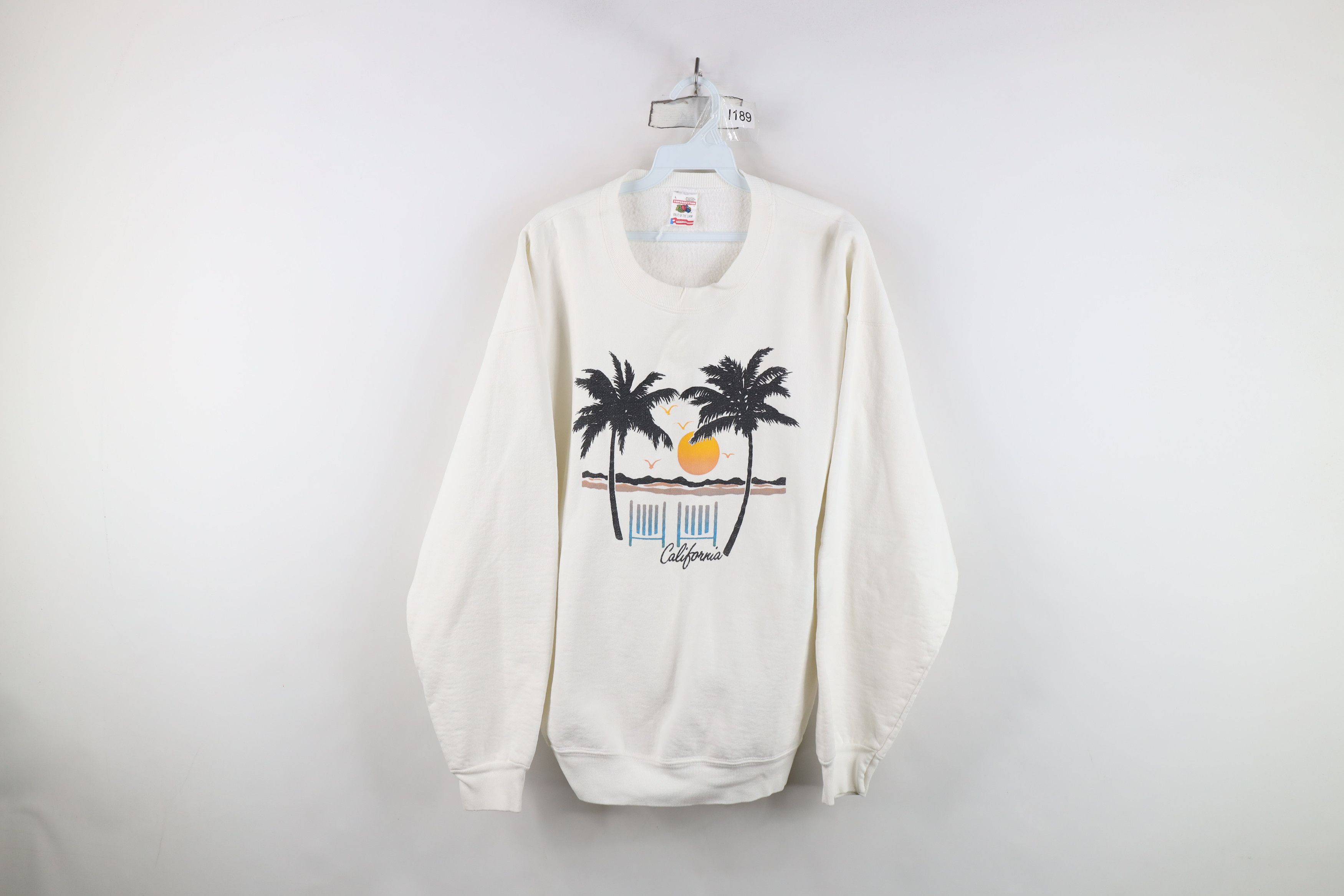 Vintage Vintage 90s Streetwear Heavyweight California Sweatshirt USA Size US L / EU 52-54 / 3 - 1 Thumbnail