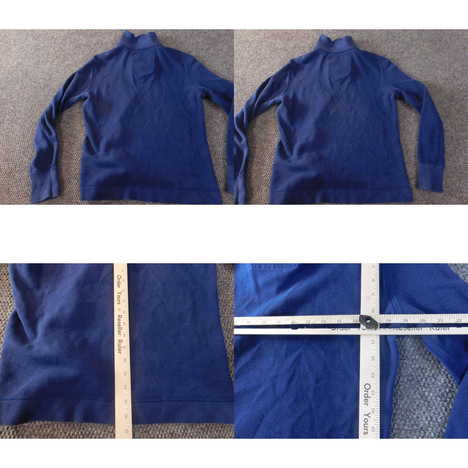 American Eagle Outfitters VINTAGE not applicable American Eagle Outfitters Sweater Mens XS Blue Cable-Knit Mock Neck Zip Pullover Full Zip Athletic Size US XS / EU 42 / 0 - 8 Thumbnail