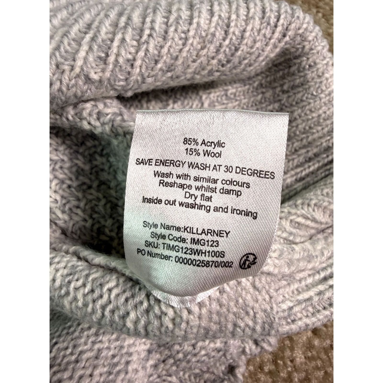 Vintage Emerald Isle Knitwear Sweater Mens S Pullover Cowl Neck Wool Celtic Gray Size US S / EU 44-46 / 1 - 6 Thumbnail