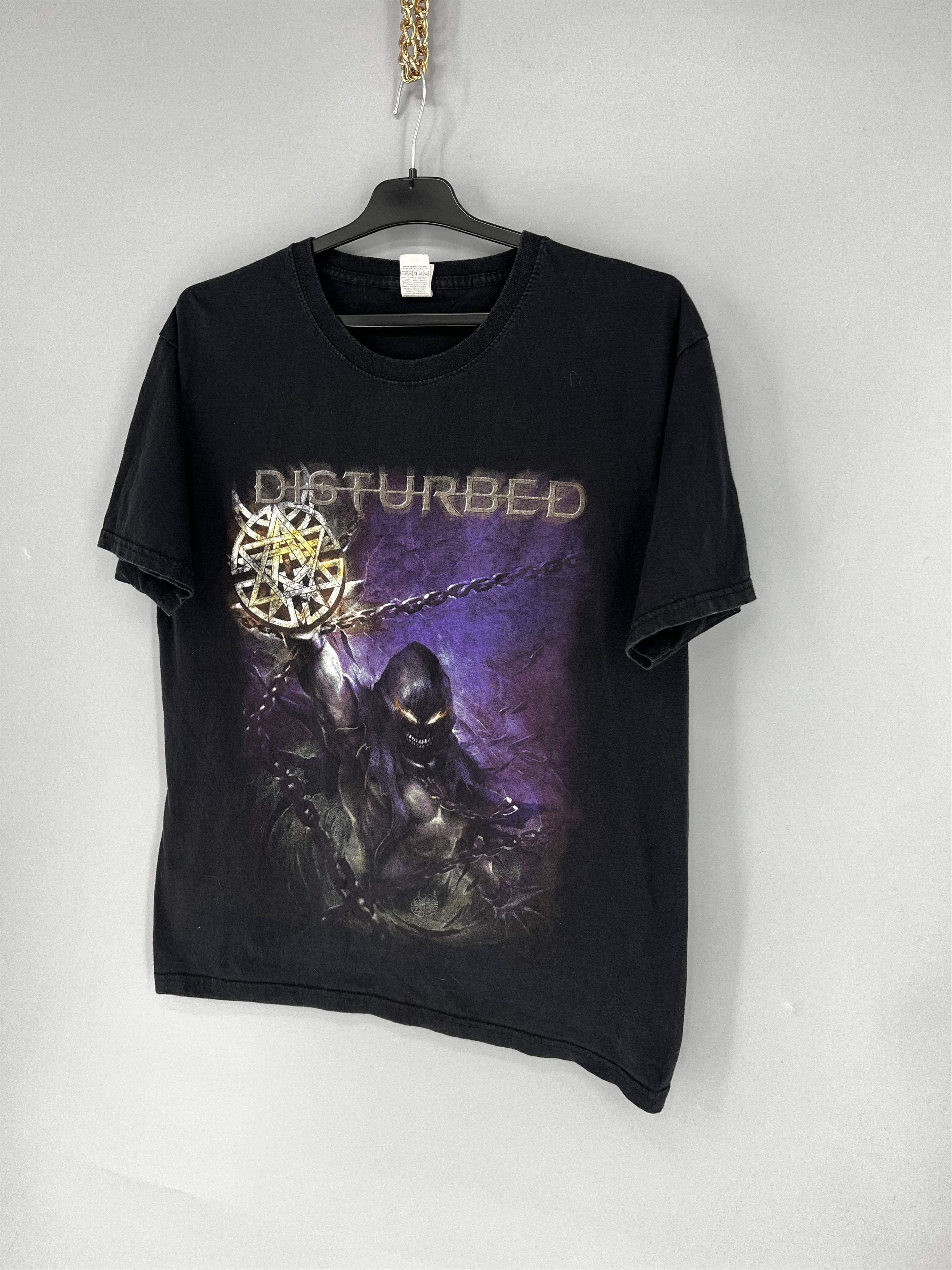 Band Tees Vintage Y2K Disturbed Metal Band Grunge Faded Double Sided Size US L / EU 52-54 / 3 - 3 Thumbnail
