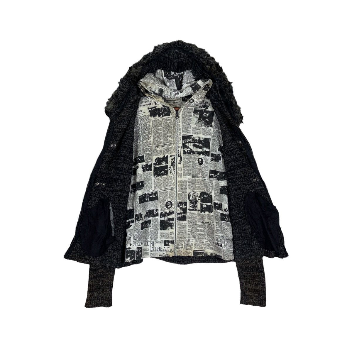 In The Attic × Seditionaries In The Attic Heavyweight Knitwear Hoodie Sweater Size US L / EU 52-54 / 3 - 1 Thumbnail