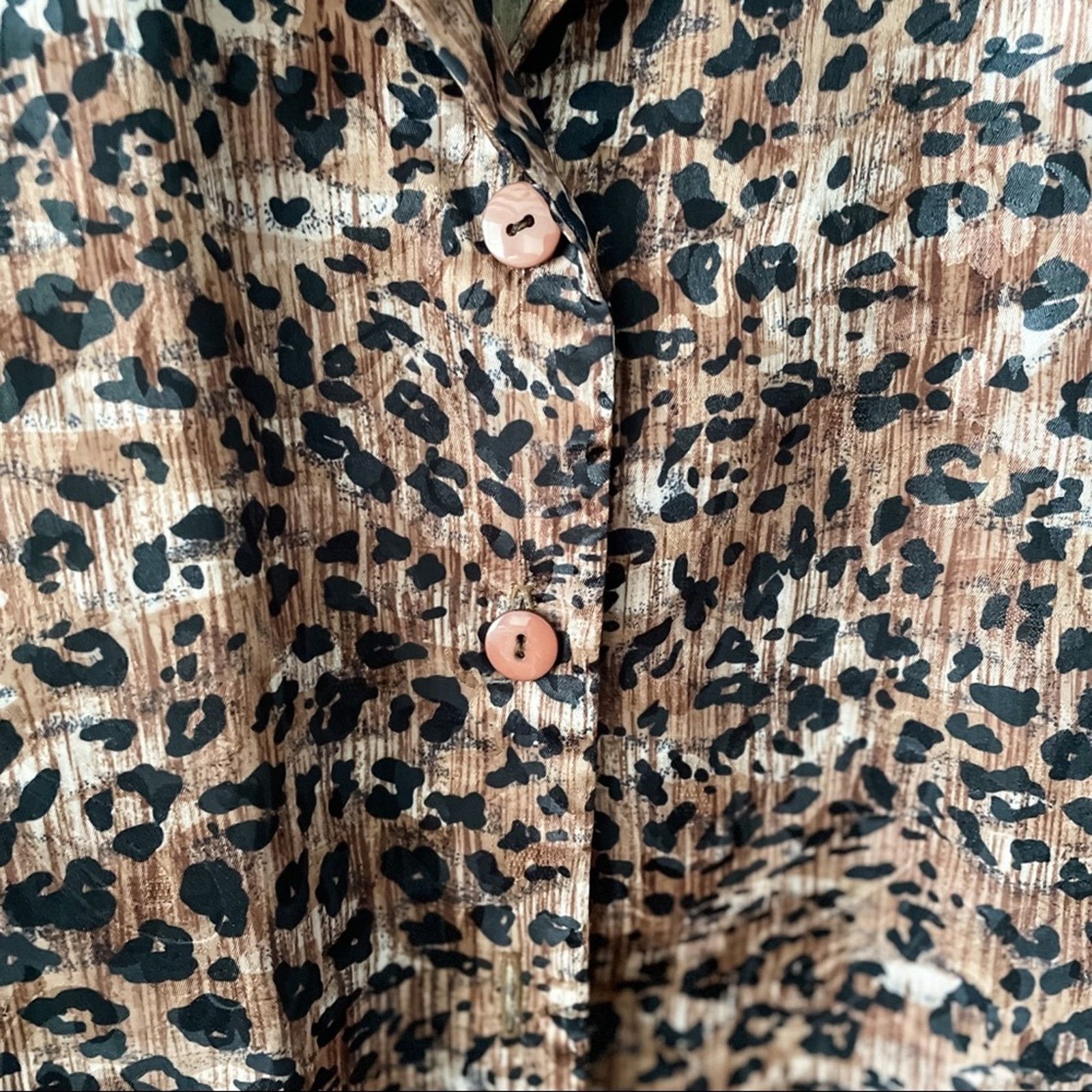 Vintage Patchington Vintage Leopard Print Blouse Brown Black L Size L / US 10 / IT 46 - 4 Thumbnail