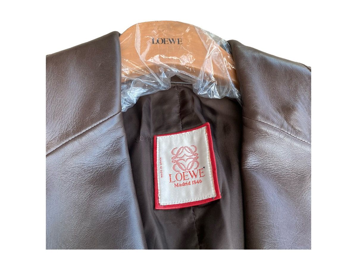 Loewe Vintage Loewe Chocolate Napa Pocket Leather Blazer Jacket Size US S / EU 44-46 / 1 - 7 Thumbnail