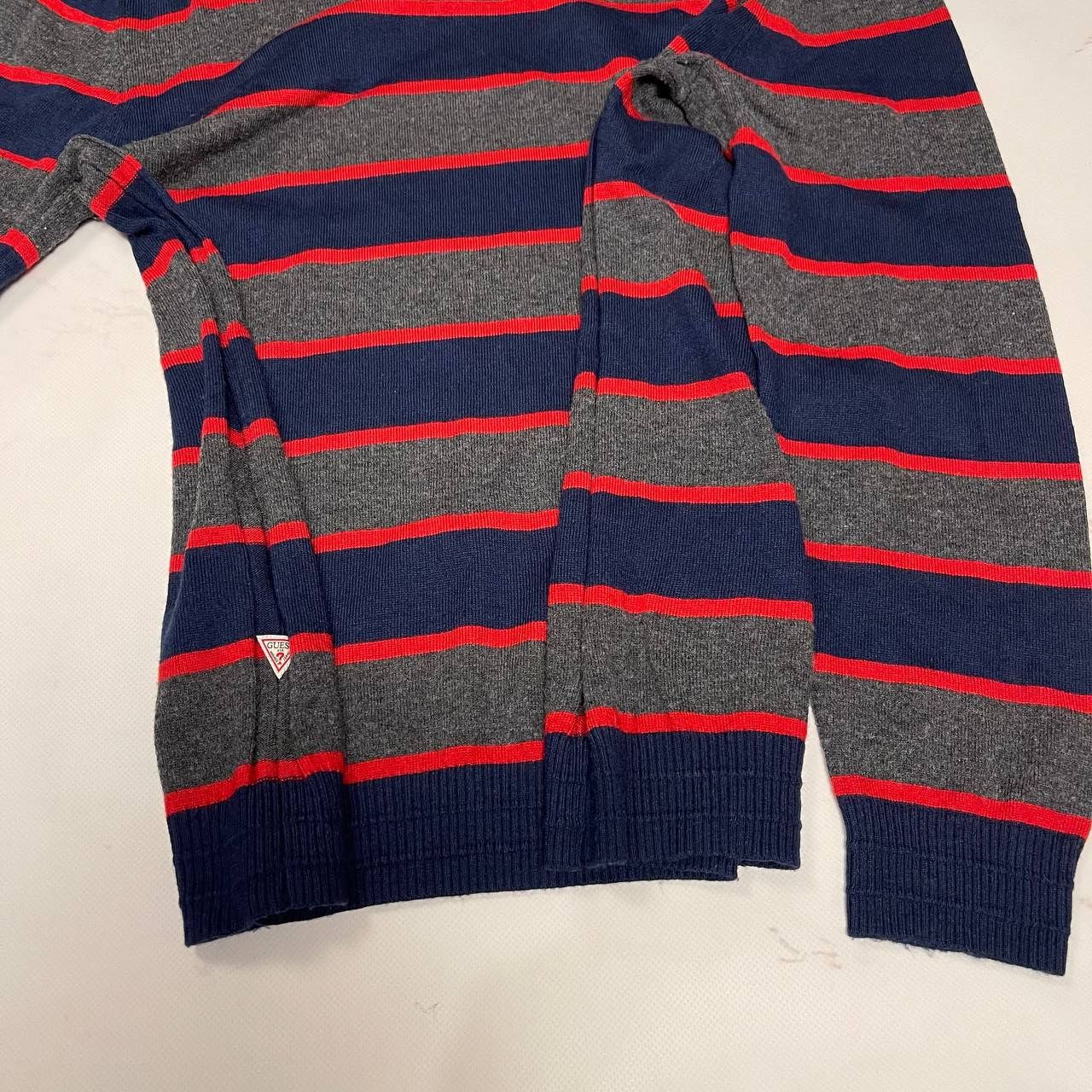 Guess Guess Striped Sweather Size L Vintage Size US XXL / EU 58 / 5 - 9 Thumbnail