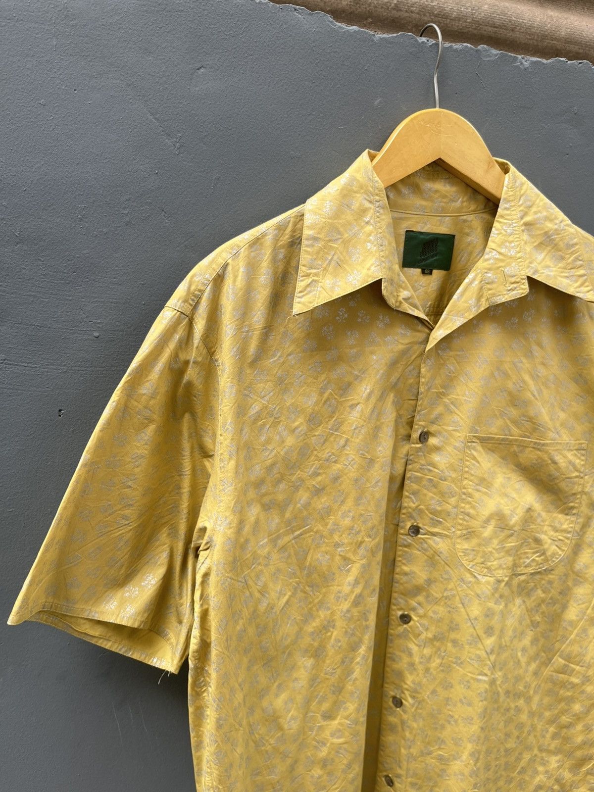 Gaultier Homme Objet 90s Junior Gaultier Collar Shirt Full Print flowers Size US L / EU 52-54 / 3 - 2 Thumbnail