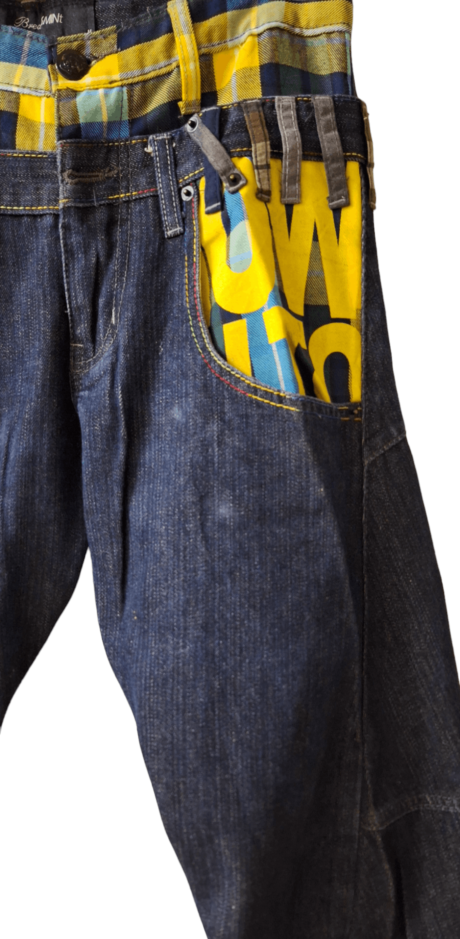 20471120 Japanese Brand Double Waist Ppfm Style Jeans Size US 31 - 4 Thumbnail