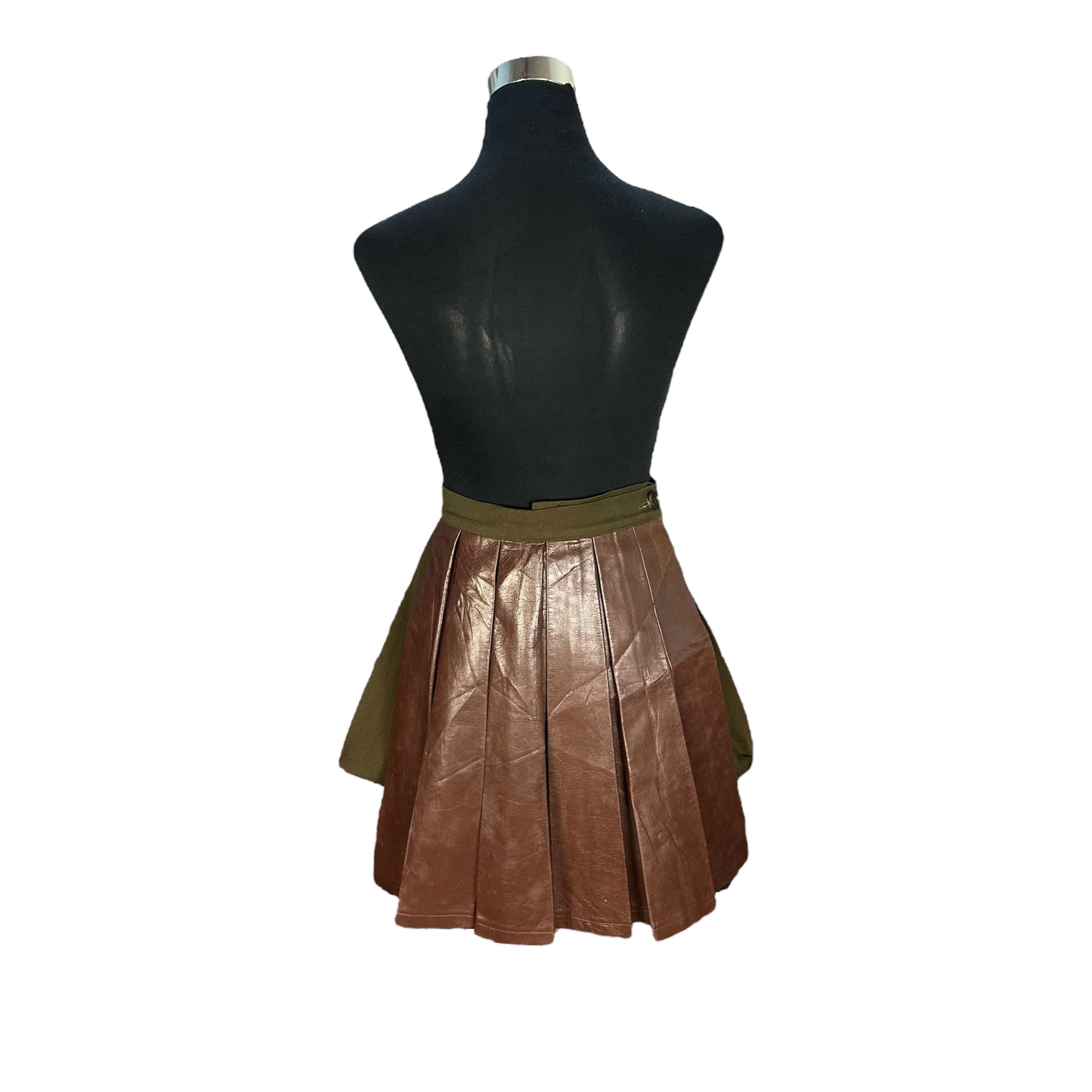 Yohji Yamamoto RARE!! YOHJI YAMAMOTO HYBRID LEATHER SKIRT #8234-213 Size 25" / US 0 / IT 36 - 19 Thumbnail