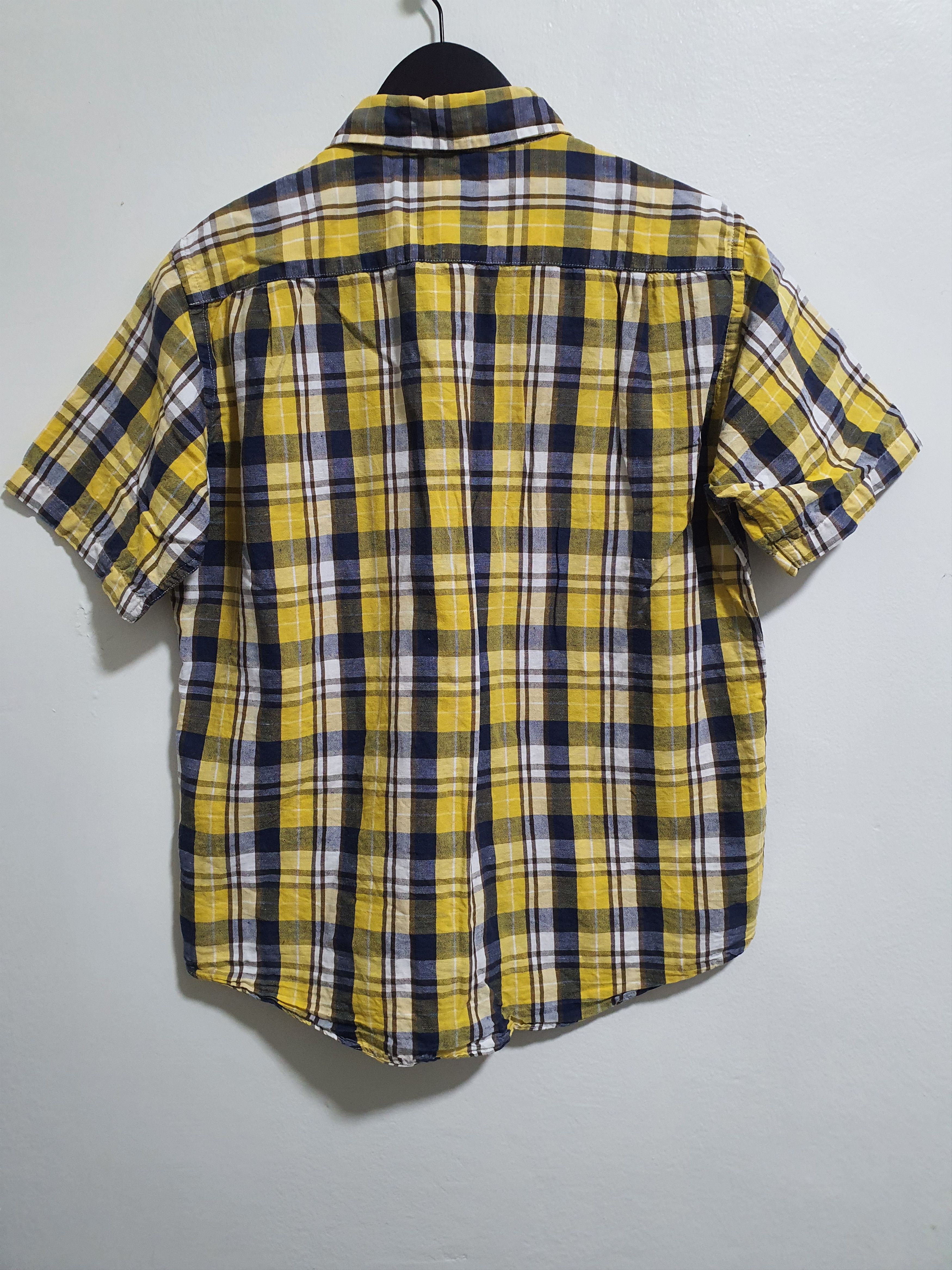 Global Work × Japanese Brand GLOBAL WORK 20.5/26.5 YELLOW CHECKED SHORT SLEEVE SHIRT Size US M / EU 48-50 / 2 - 3 Thumbnail
