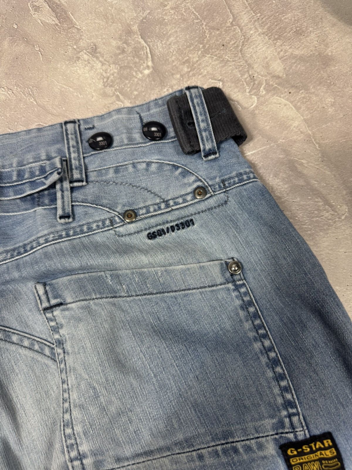 G-Star Vintage G-Star Raw Distressed Buckleback Elwood Pants Size US 32 / EU 48 - 7 Thumbnail