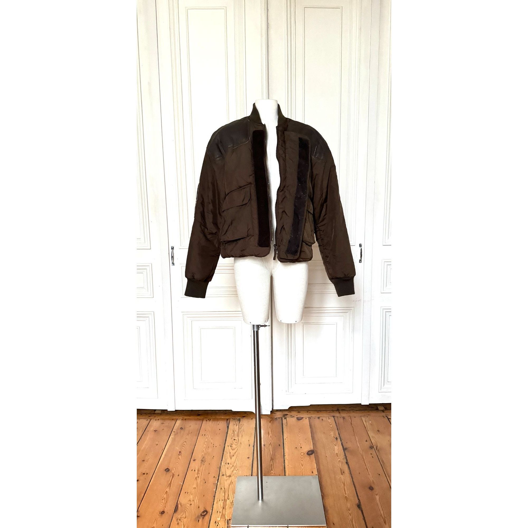 Jean Paul Gaultier 1990s Brown Bomber / Corset Jacket Size US M / EU 48-50 / 2 - 5 Thumbnail