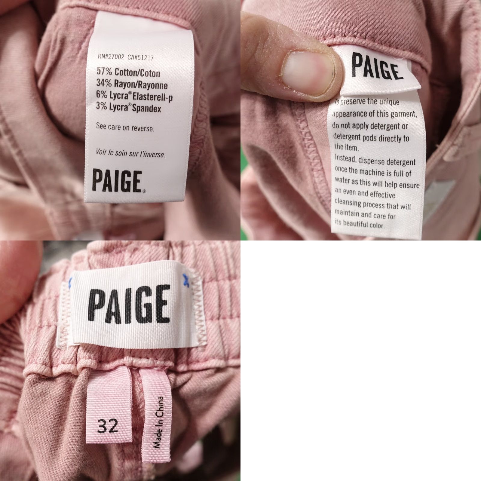 Paige PAIGE TWILL PINK SHORTS WOMENS SIZE 32 Size 24" / US 00 / IT 34 - 8 Thumbnail