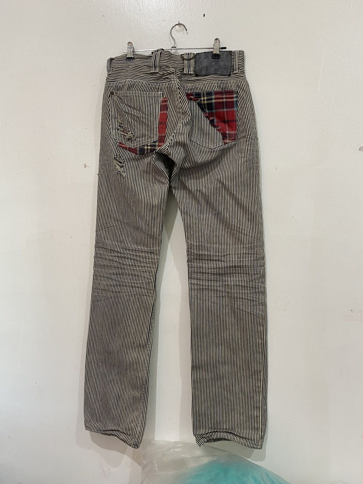 Japanese Brand Riot Jeans Riot Hickory Denim Jeans Punk Distressed Pant Size US 31 - 2 Thumbnail
