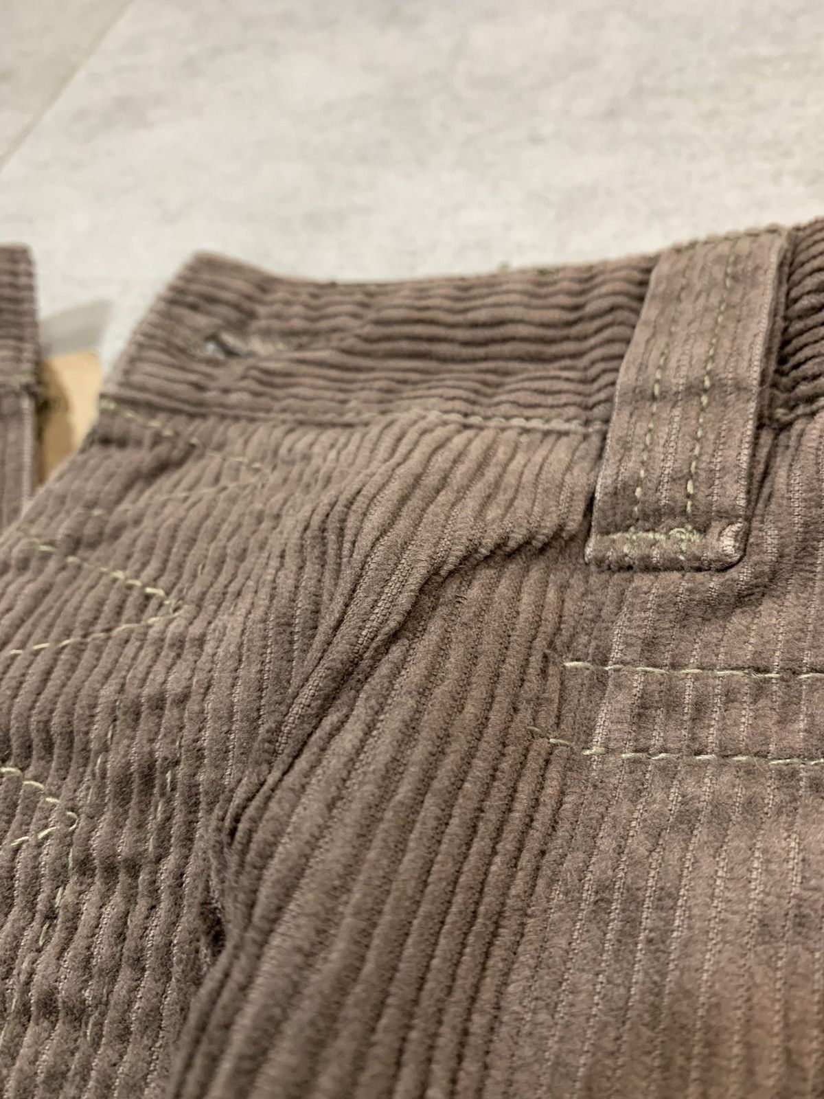 Designer × Vintage Deadstock 90s Brown Corduroy Straight Bootcut Trousers Size US 29 - 6 Thumbnail