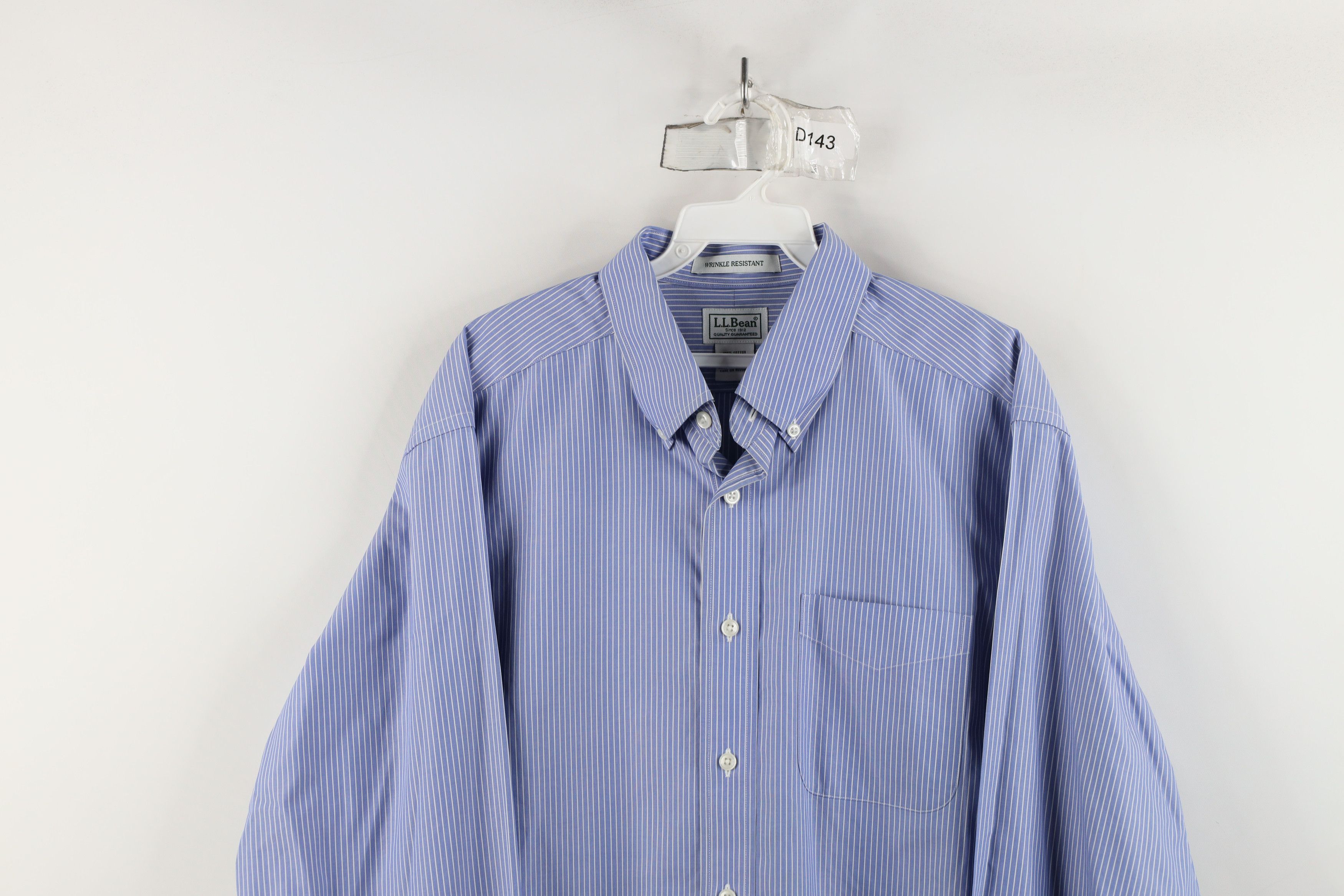L.L. Bean × Vintage Vintage LL Bean Fitted Pinstriped Collared Button Down Shirt Size US M / EU 48-50 / 2 - 2 Thumbnail