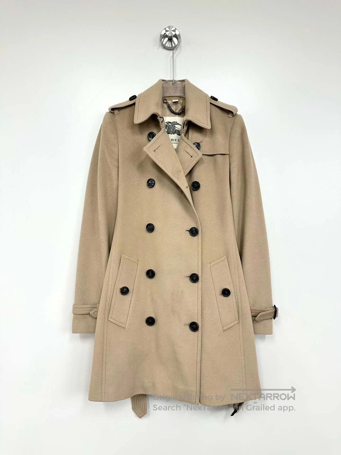 Burberry Burberry Classic Khaki Double-breasted Lining Plaid Cashme Size XXS / US 00 / IT 34 - 1 Thumbnail