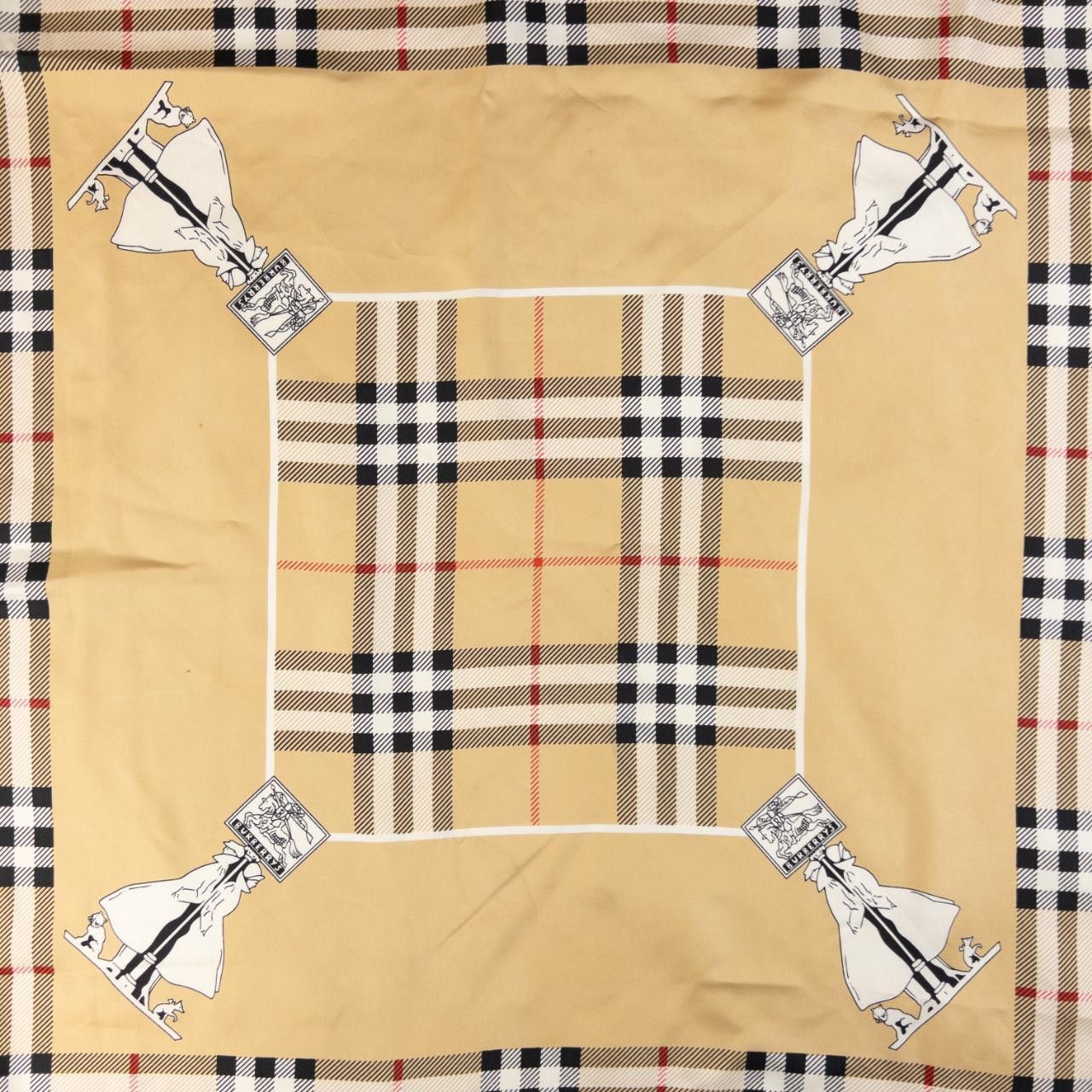 Burberry Vintage Burberry Nova Check Silk Scarf Size ONE SIZE - 3 Thumbnail