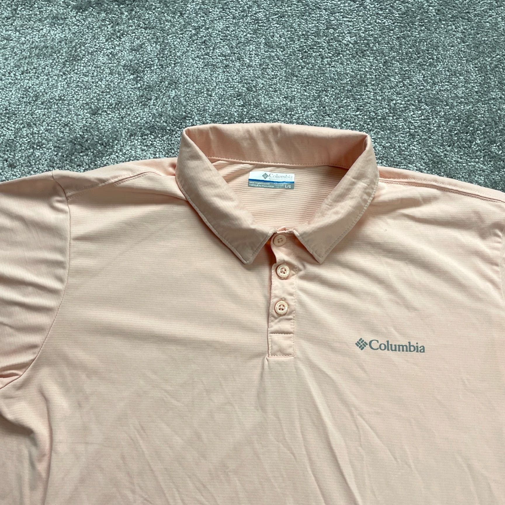 Vintage Columbia Omni Wick Polo Shirt Mens Large Pink Short Sleeve Golf Tennis Shirt Size US L / EU 52-54 / 3 - 3 Thumbnail
