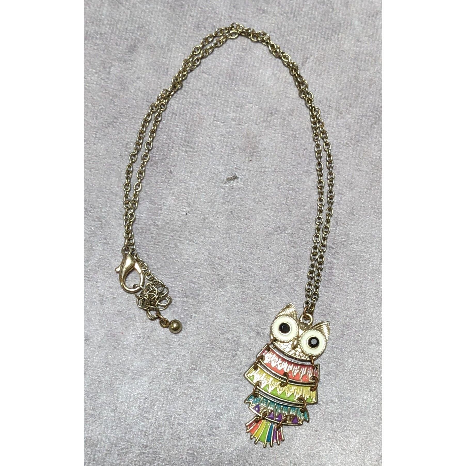 Other Rainbow Articulated Owl Necklace Size ONE SIZE - 10 Thumbnail