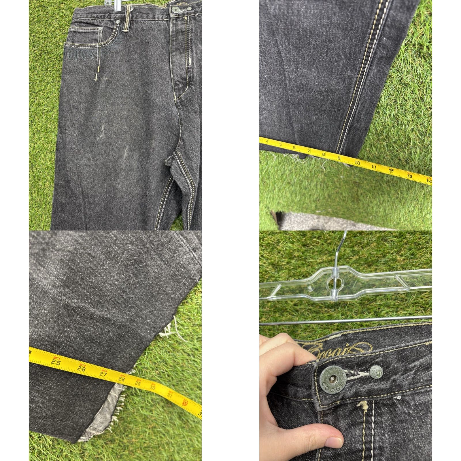 Coogi VINTAGE COOGI Jeans Mens 42 Hip Hop 90s 2000s Y2K Grunge Embroidered Logo Baggy 5-Pocket Denim Black Mens Jeans Size US 42 / EU 58 - 8 Thumbnail