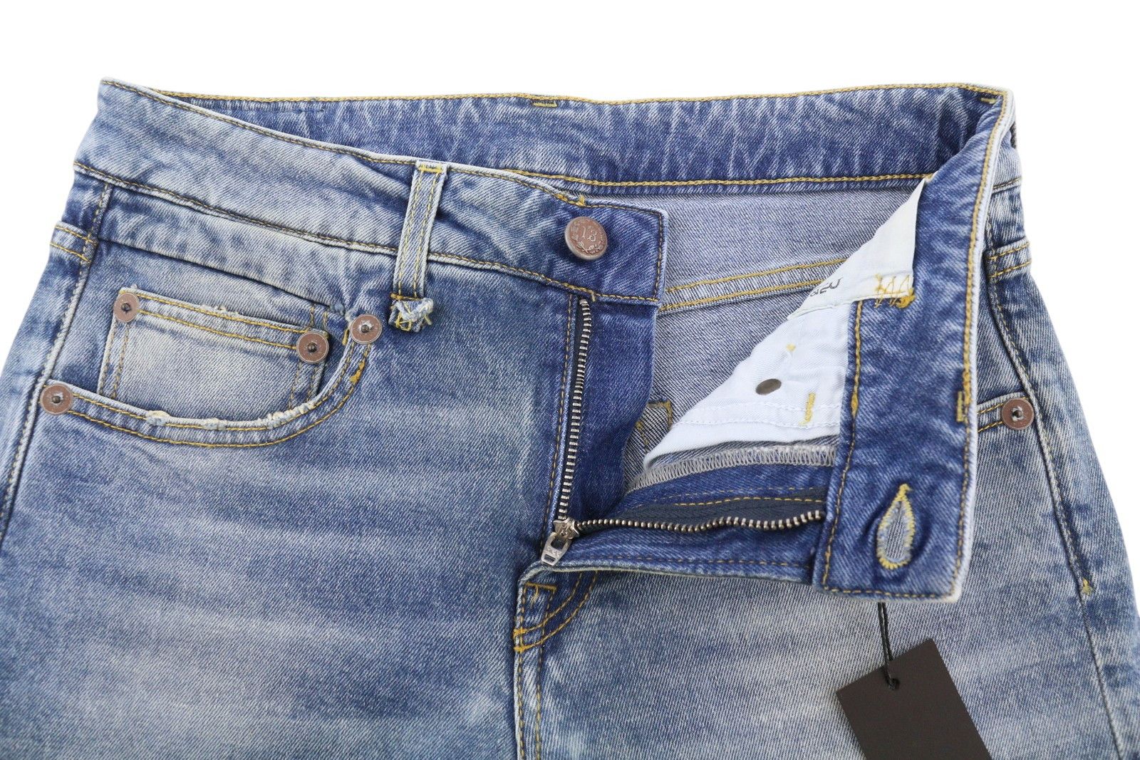 R13 BOY STRAIGHT W RIPS 26 Jasper Stretch Faded Cropped 86330 Size 26" / US 2 / IT 38 - 5 Thumbnail