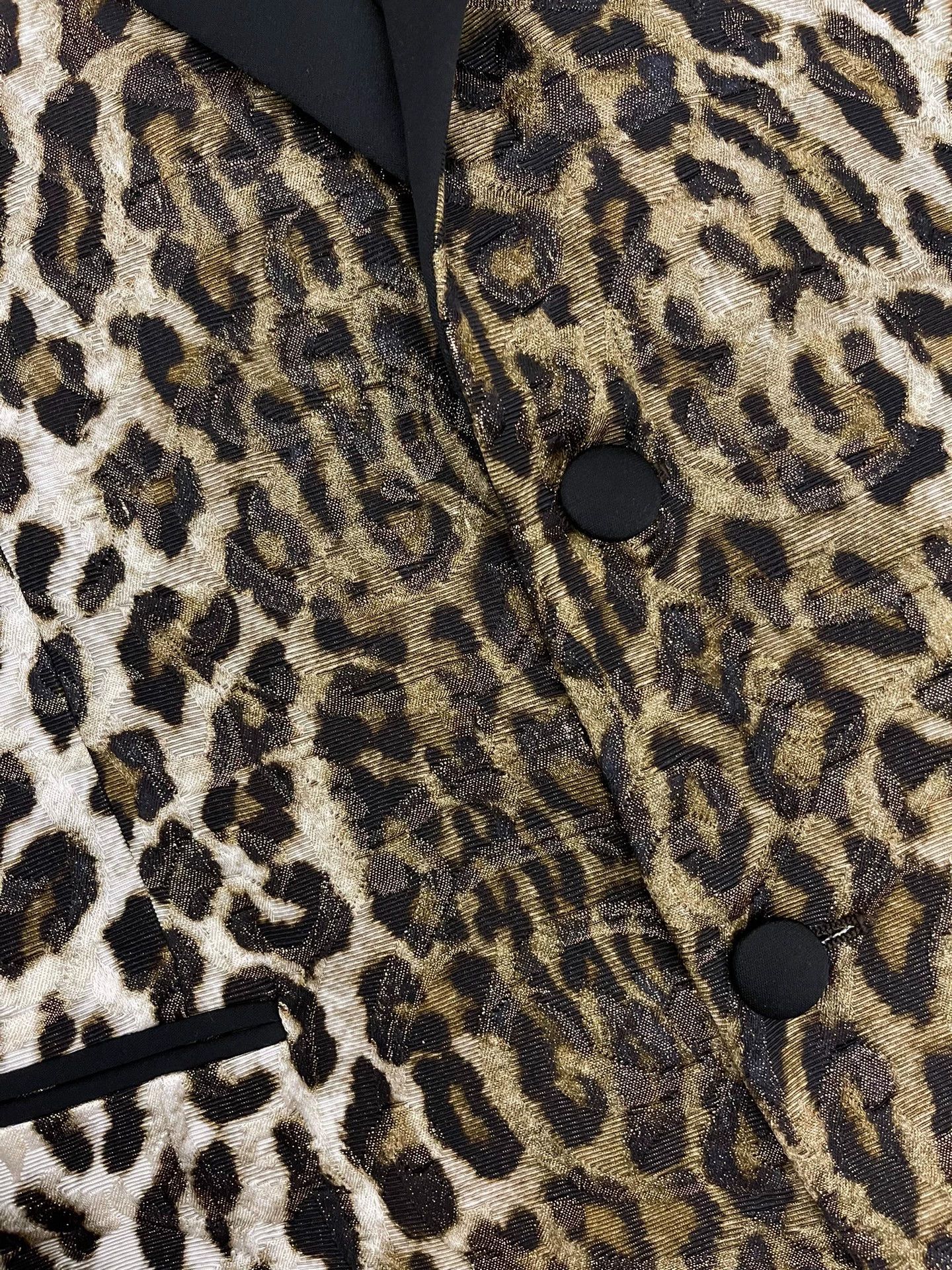 Versace VERSACE Runway Leopard Print Gold Embroidered Suit 50 Size US M / EU 48-50 / 2 - 3 Thumbnail