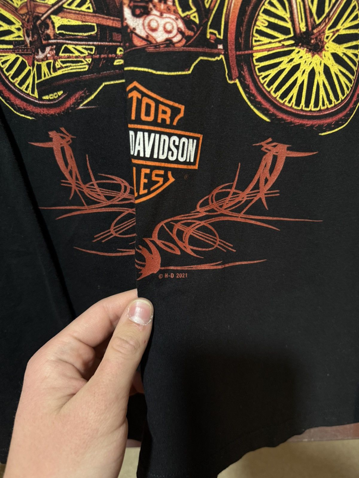 Band Tees × Harley Davidson × Vintage Vintage 2021 Harley Davidson Motorcycles Longsleeve T-Shirt Size US XL / EU 56 / 4 - 5 Thumbnail