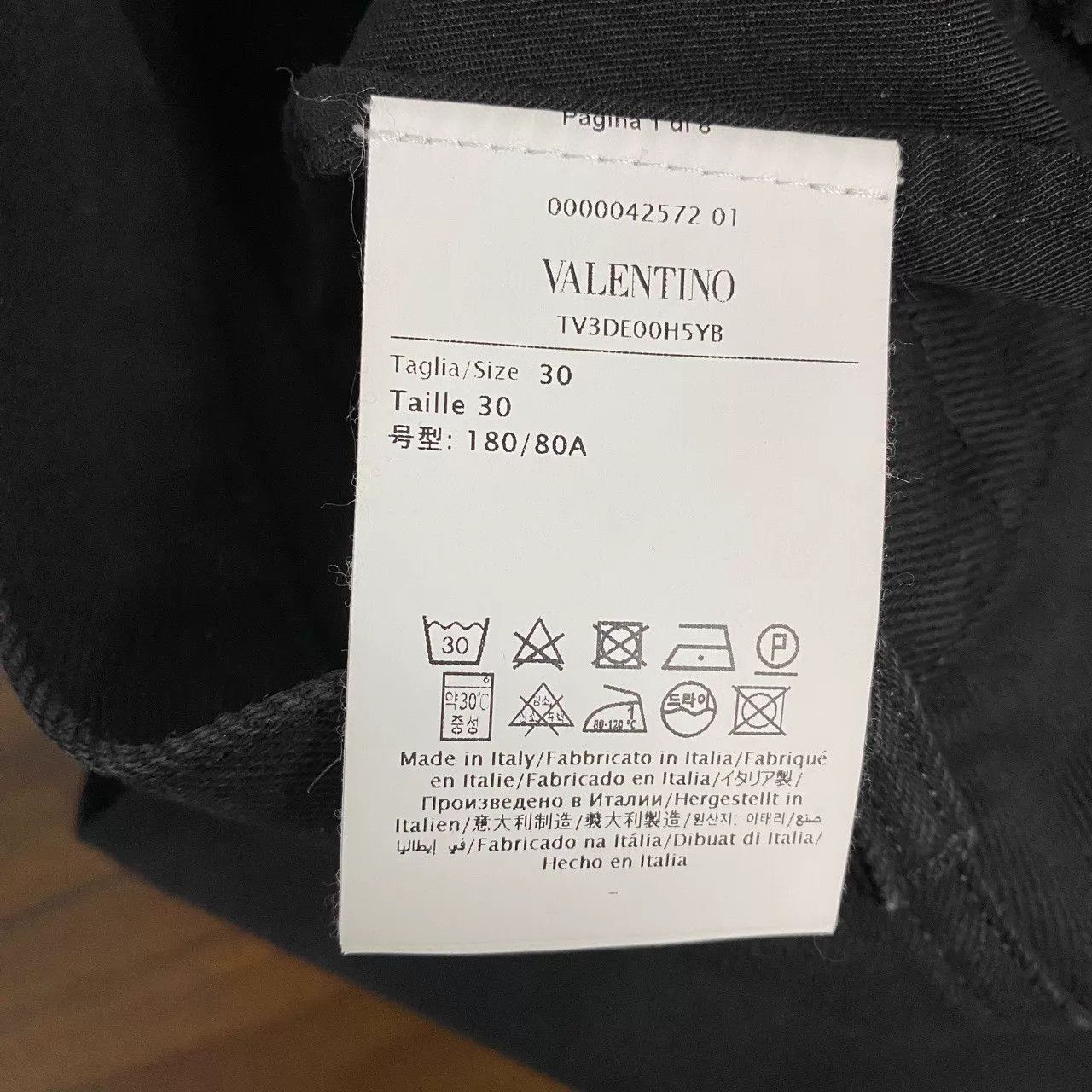 Valentino Valentino 23SS Straight Jeans Black Wash Back Tag & Pocket Logo 30 Size US 30 / EU 46 - 4 Thumbnail