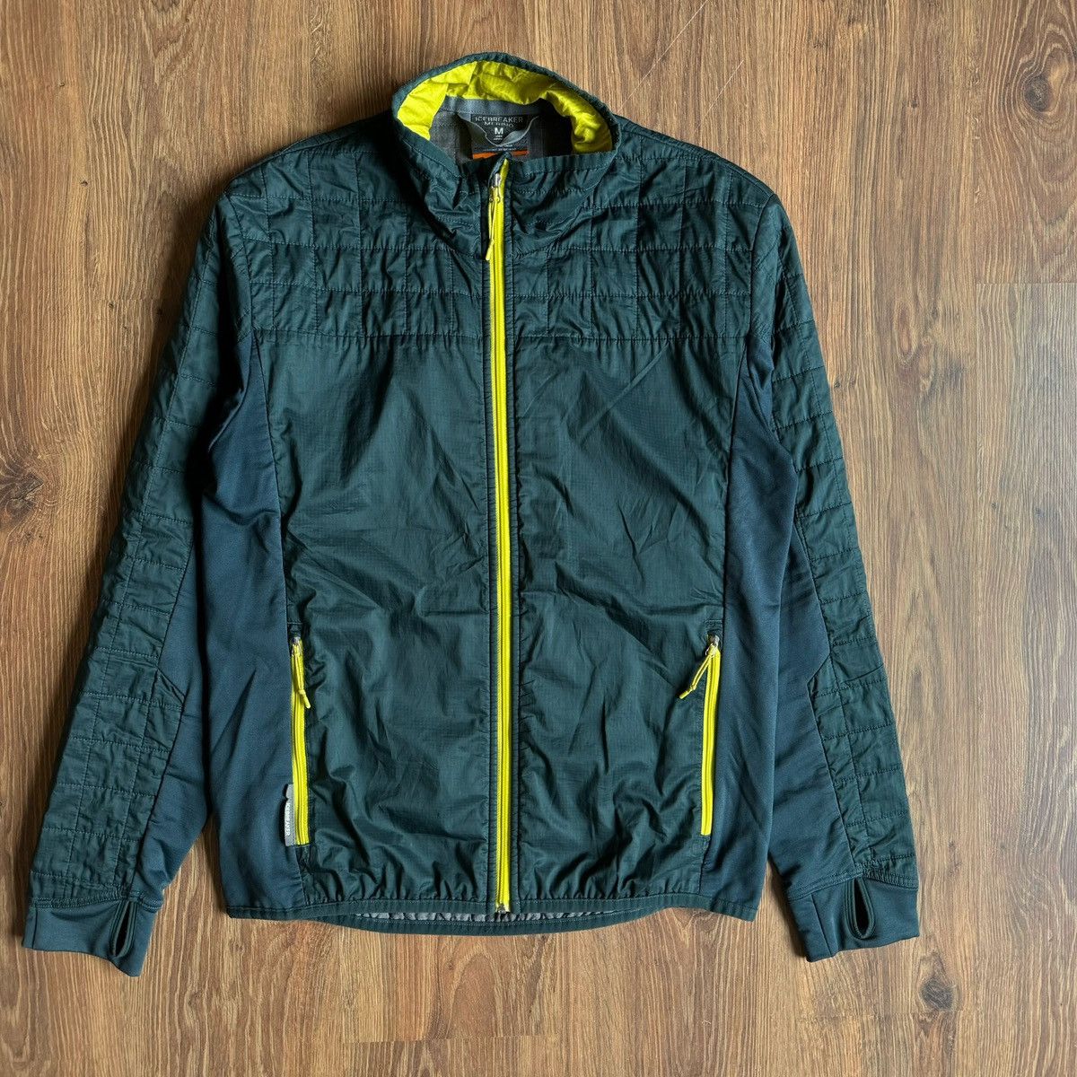 Icebreaker Jacket Green Merinoloft Puffer Jacket Full Zip