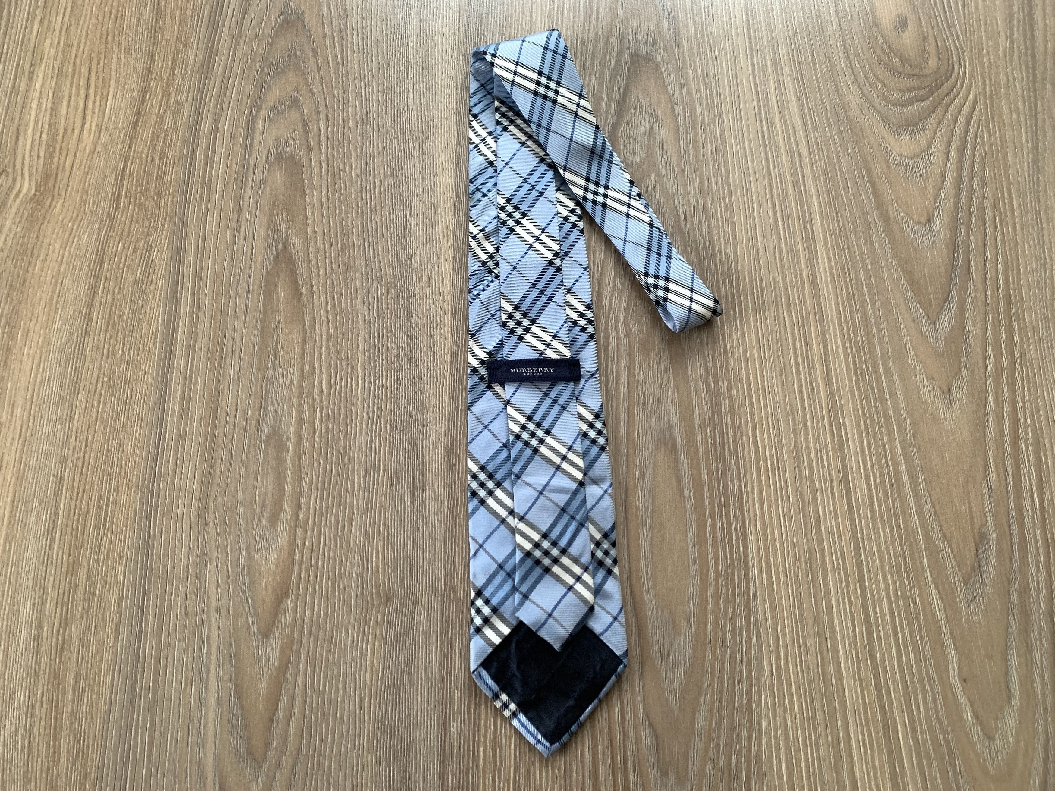 Burberry Burberry Light Blue Pattern Silk Tie Size ONE SIZE - 4 Thumbnail
