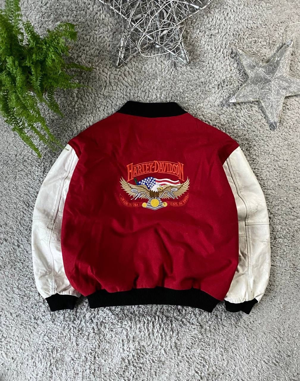 Harley Davidson × Vintage 00s Harley-Davidson Bomber Streetwear Vintage Motor Big Logo Size US M / EU 48-50 / 2 - 1 Thumbnail
