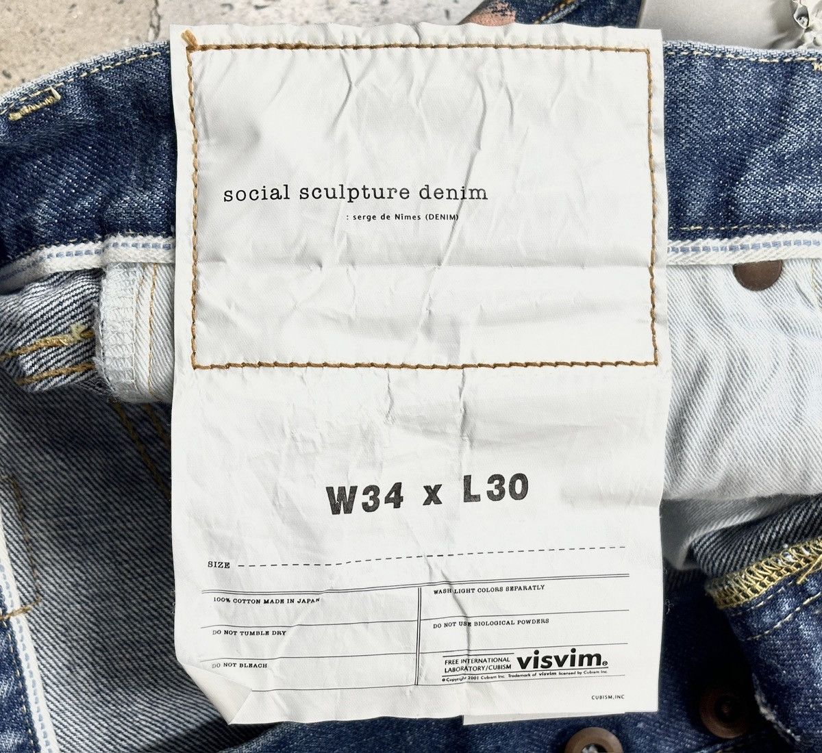 Visvim Visvim 24aw Social Sculpture 01 Wide D41 Damaged 41 01.3D41 Size US 34 / EU 50 - 12 Thumbnail