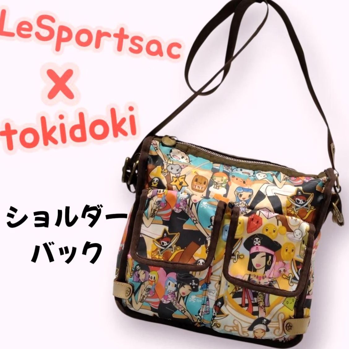 LeSportsac Shoulder Bag Large tokidoki Pirate pattern #2 