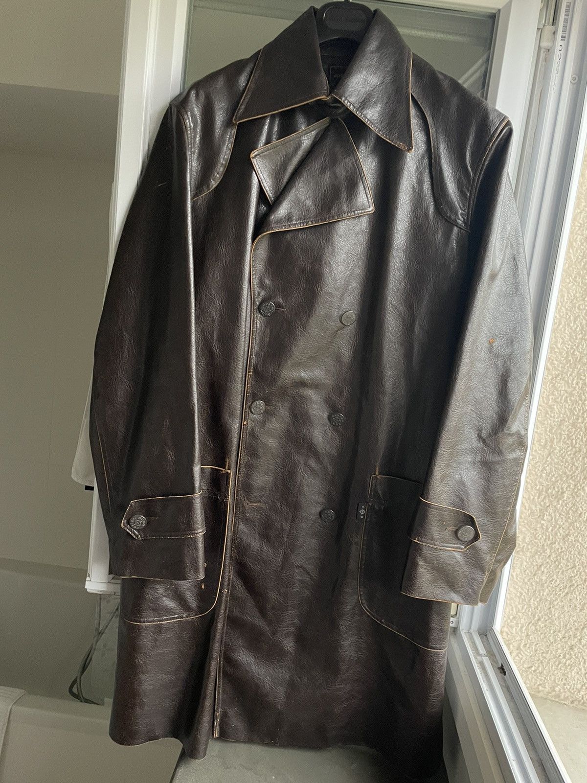 Dexter Wong Vintage 1990s Dexter Wong Double Leather Coat | Grailed