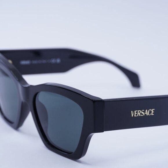 Versace Versace VE4492U GB1/87 Sunglasses Black Square Frame Size ONE SIZE - 2 Thumbnail