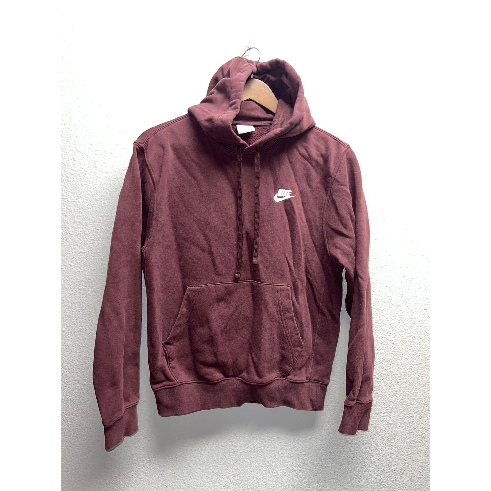 Vintage Nike Sportswear Maroon Hoodie Club Fleece Pullover Red XS Size US XS / EU 42 / 0 - 1 Thumbnail