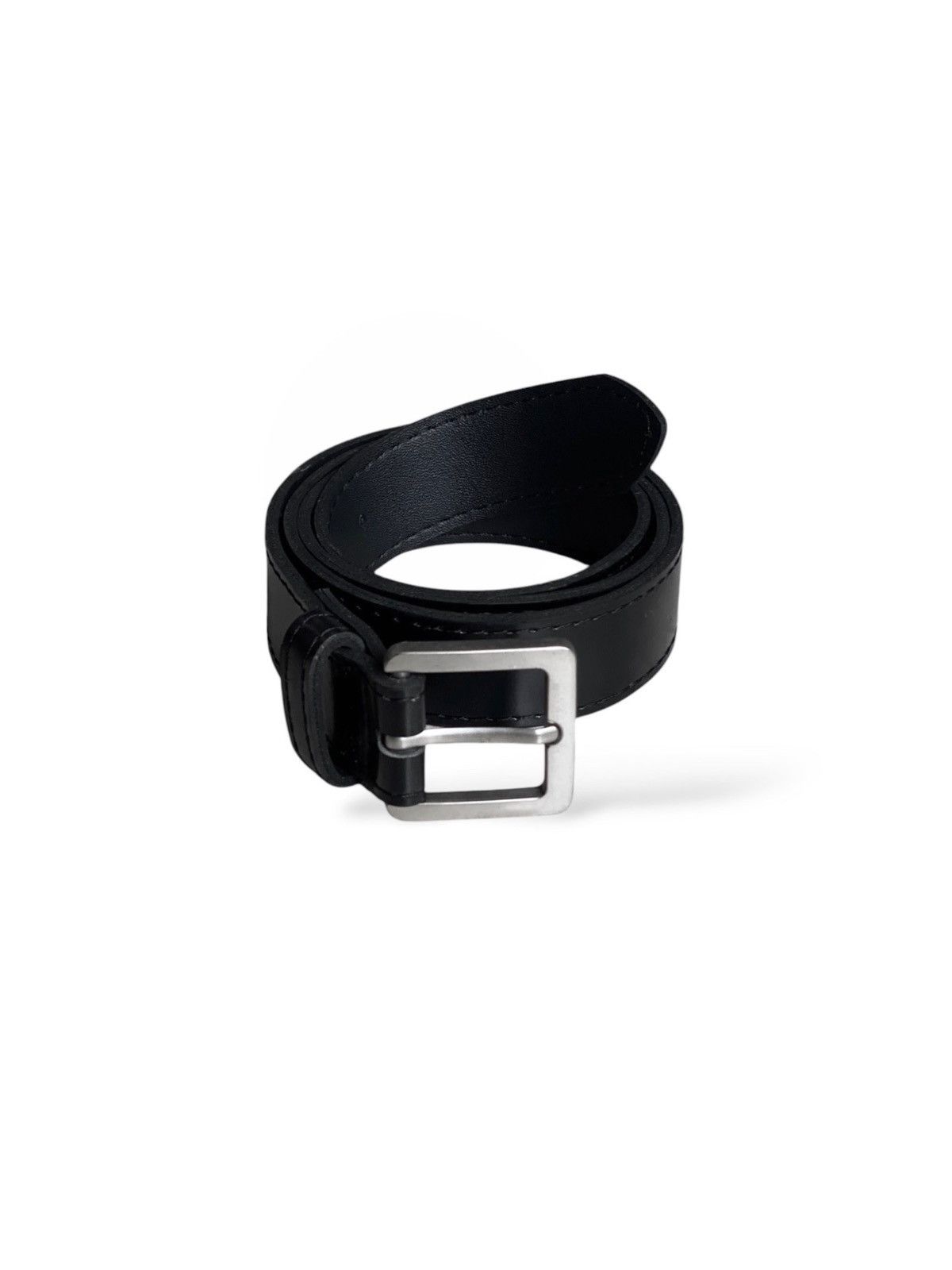 Other Basic square buckle semi-patent leather belt black Size 32 - 2 Thumbnail
