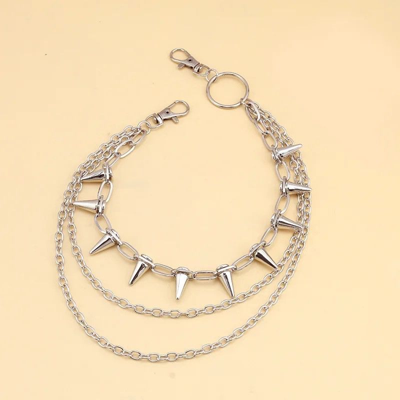 Jewelry Punk Spike Rivet Chain Size ONE SIZE - 2 Thumbnail