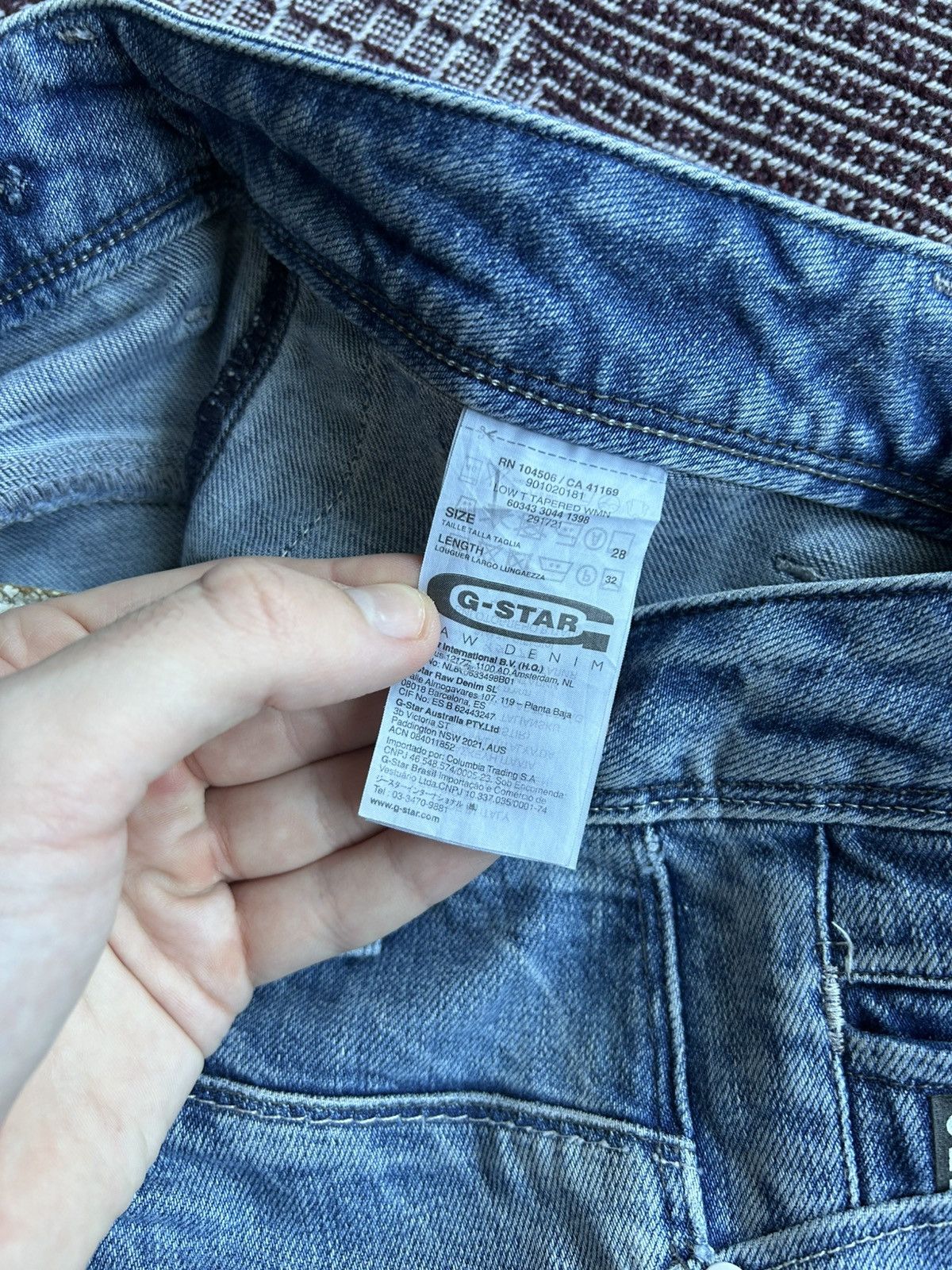 G-Star × Vintage Vintage G-star Raw Low Tapered Denim Distressed Jeans Sz 28 Size US 28 / EU 44 - 7 Thumbnail