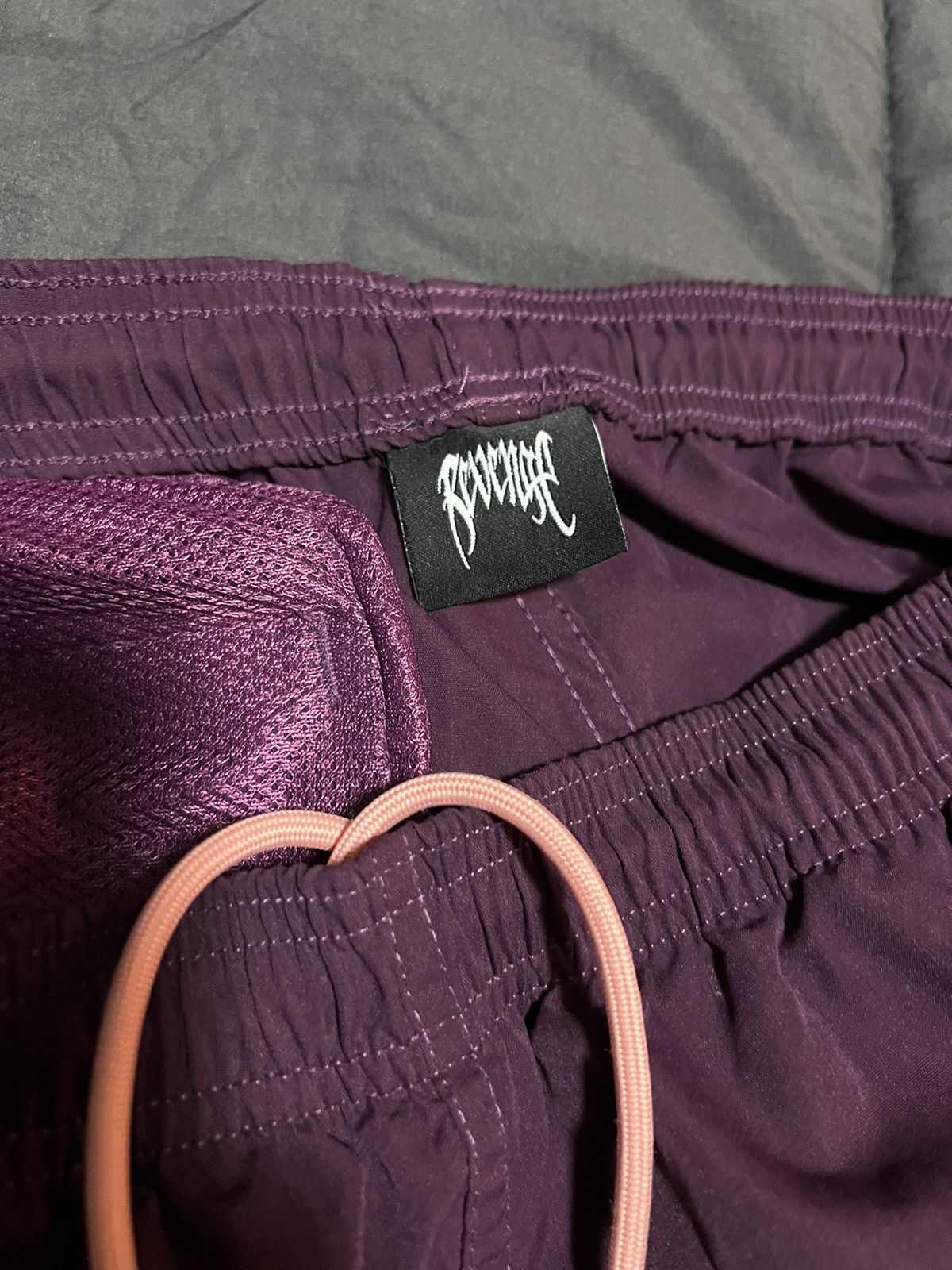 Revenge Revenge Maroon Nylon Shorts Size US 32 / EU 48 - 4 Thumbnail