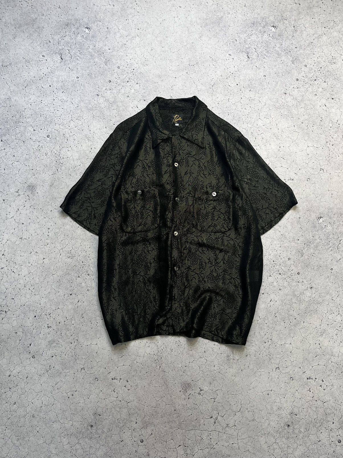 【NEEDLES】Cabana lace Shirt Needles Blue Lace Cabana Shirt Needles
