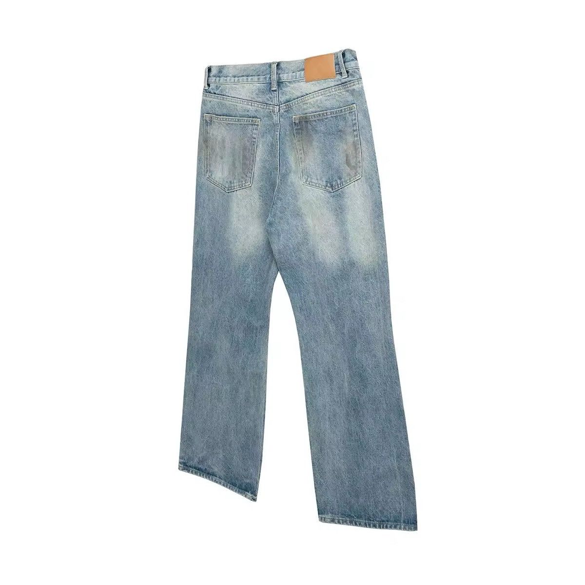 Other Streetwear Retro Washed Hole Blue Baggy Jeans Size US 35 - 4 Thumbnail