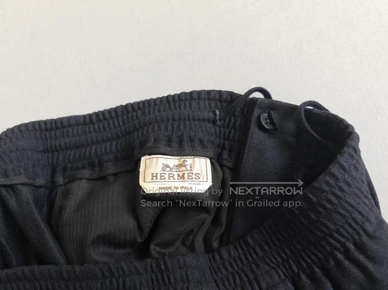 Hermes Hermes Men's cashmere casual sport pants, navy blue, 96% c Size US 42 / EU 58 - 3 Thumbnail
