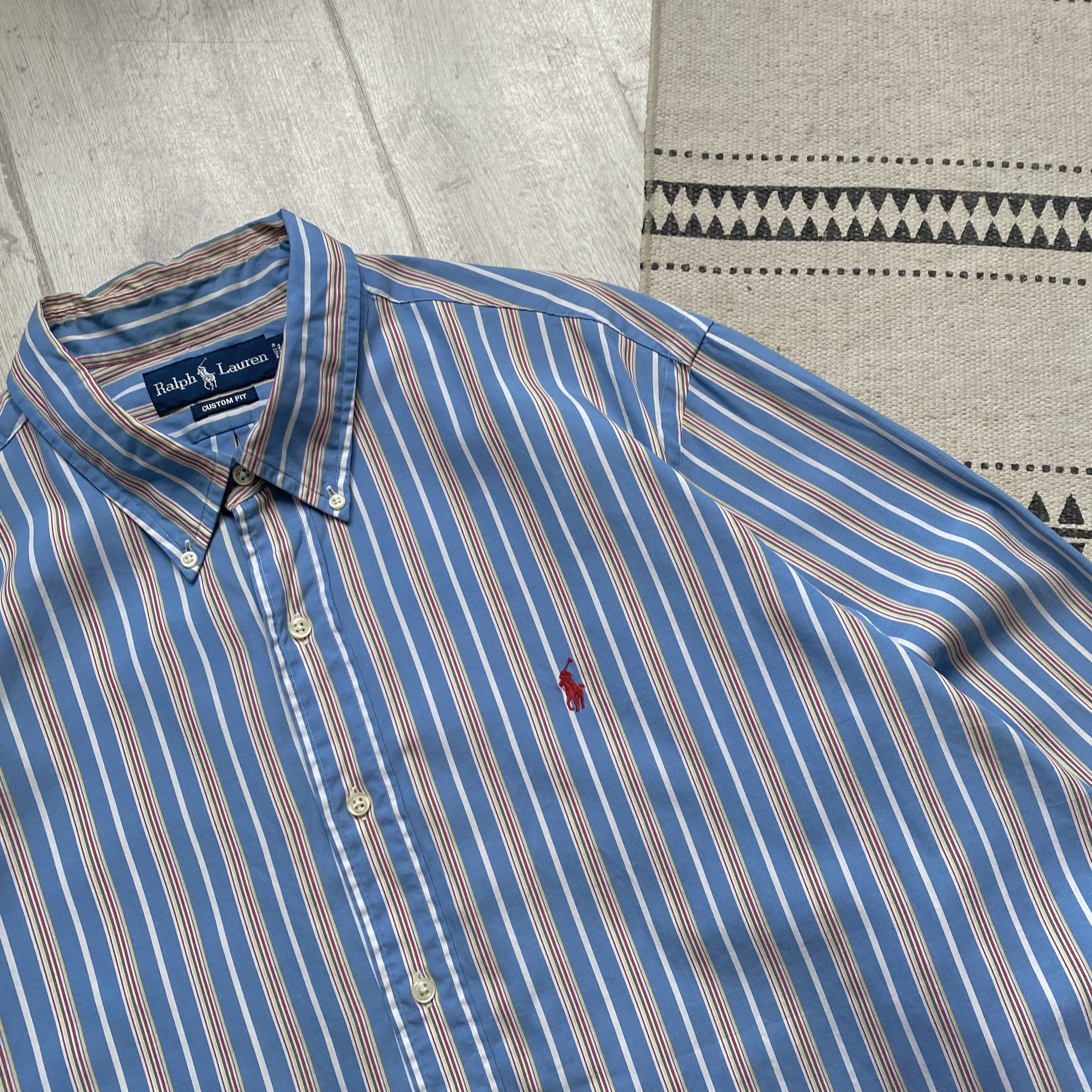 Polo Ralph Lauren 👔 Vintage 90s Polo Ralph Lauren striped shirt oldmoney Size US XXL / EU 58 / 5 - 4 Thumbnail